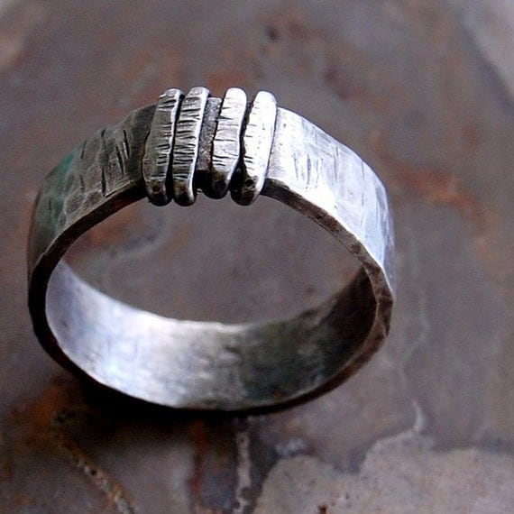 Sterling Silver Ring Hand Forged Your Size or by lovestrucksoul