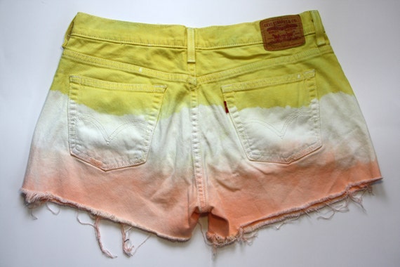 Vintage dyed Levi denim shorts