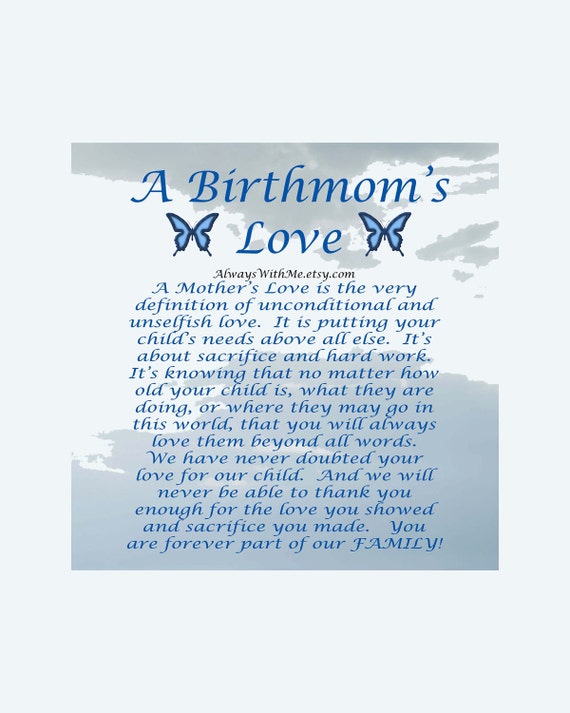 Items similar to Adoption Art Print for Birth Mother 8x10 on Etsy