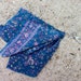 Pursenality Purse Scarf Purse Charm From Upcycled Vintage Silk Sari in Teal Floral Print NEW ITEM