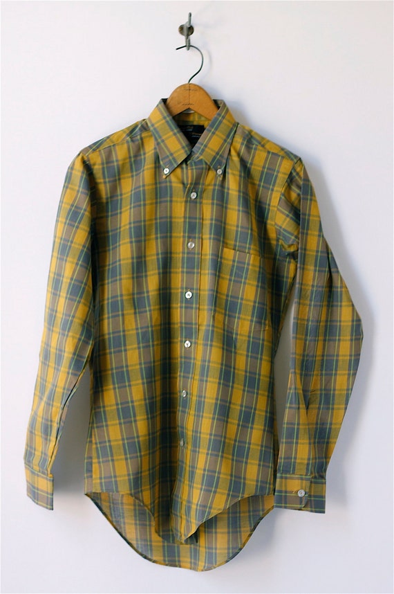 vintage button down shirts men's