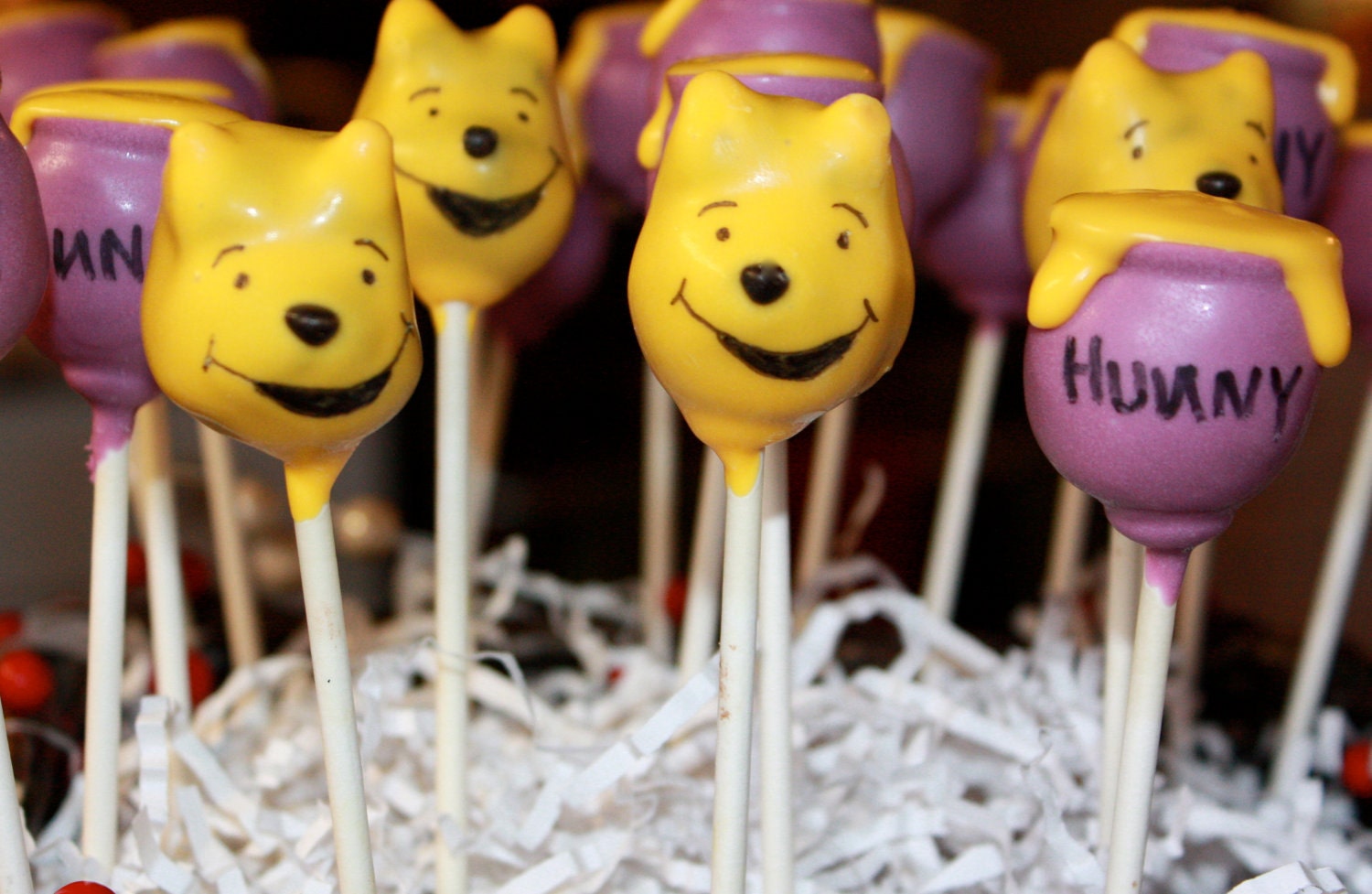 Winnie The Pooh and Honey Pots Cake Pops by on Etsy