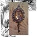 Alice in Wonderland Pendant with Key Charm