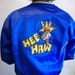 PRICE REDUCTION - Vintage 1970s Blue Satin 'Hee Haw' Jacket
