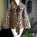 Vintage 50s 60s Sexy Leopard flare sleeve blouse with pants lounge set