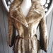 MOD Vintage 70s genuine leather faux mink fur coat Medium Tissavel France