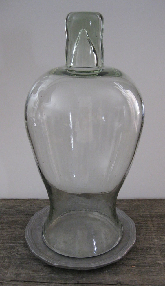 Vintage Glass Bell Jar Cloche Tall