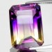 SALE Ametrine gemstone purple and yellow 26.53CT emerald cut facted AAA focal.
