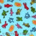 Yo Gabba Gabba Fabric - Blue