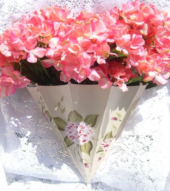 Wall Hanging Flower Arrangement by TheRomanticGlamGirl on Etsy