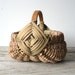 Handwoven Egg Basket with Wood Handle