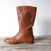 Soft Tan Leather Boots. Size 6.5. Like New