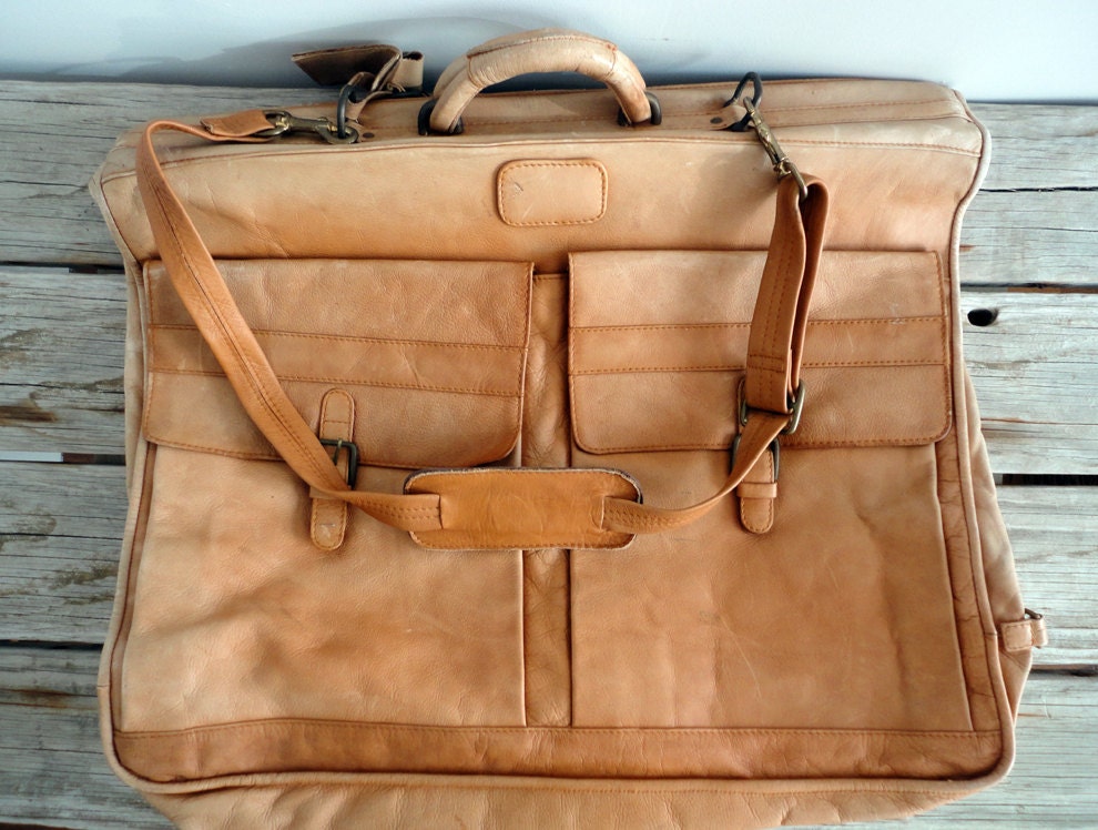 Super Soft Leather Garment Bag
