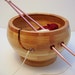 Wooden Knitting Bowl, Lathe Turned, Segmented