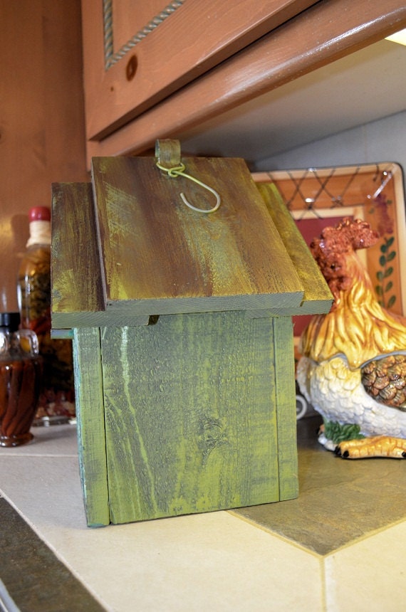 Rustic Birdhouses Hand Painted Bird Box Flowers Hanging