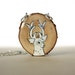 white deer necklace spring fashion recycled wood hand painted necklace wooden necklace