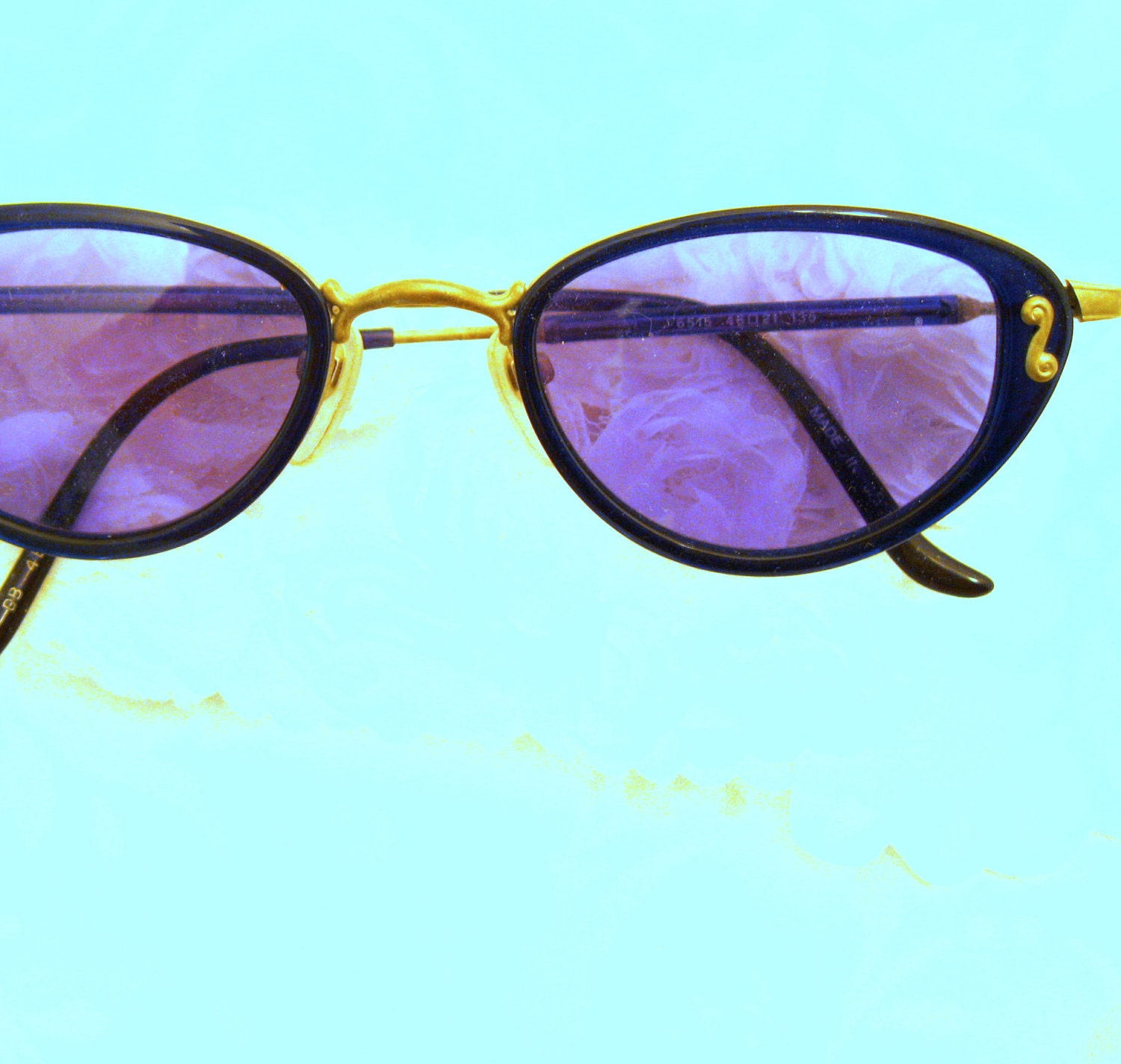 Vintage cool blue sunglasses Martine Sitbon Cobalt blue Lenses