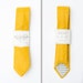 Skinny Handmade Yellow Wool Felt Necktie