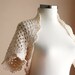 Bride Bolero Ivory - Bridal Shrug in Creme - Neutral Chic Elegant Womens Sweater Knit - Spring Summer Fashion - Dreamy Wedding Accessories