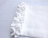 White Ruffle Dish Towel