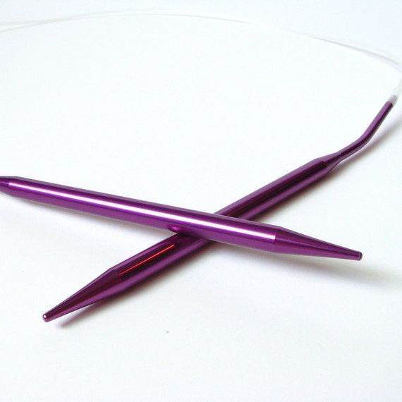 Circular Knitting Needles Size 9 30 Metallic by BlueFortStudio