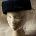 Vintage Wool Hat with Tattered Netting in Tragic Condition