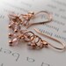 Rose Gold Earrings. Swarovski Crystal Gold Earrings. Champagne Bubbles by harmonieandme