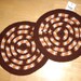 Stained Glass Hot Pads - brown, gold, cream