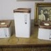 Set of Three Lincoln Beautyware cannisters.