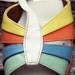 70s 80s color block Hush Puppies sandals size 7.5 or 8