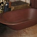 Primitive Wooden Bread/Candle Loaf Pan BOWL-Painted Antique BURGUNDY-Country Decor-Wood