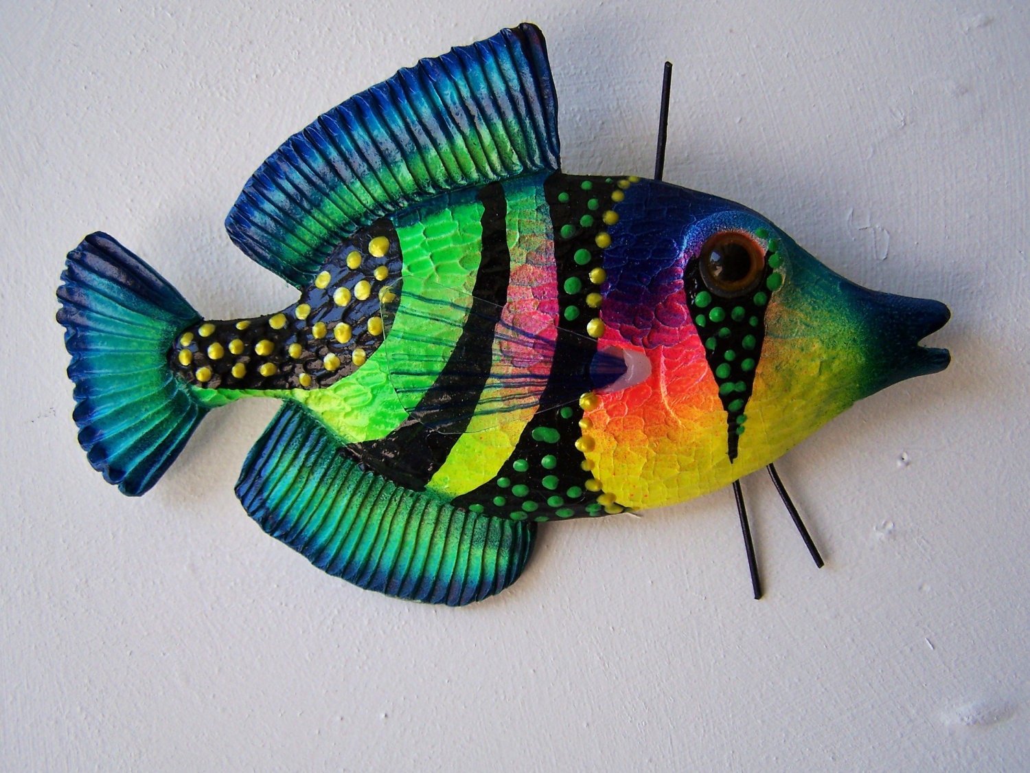 Fish Art Wall Decor Colorful Fish Sculpture   Il Fullxfull.334778119 