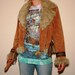 Suede Southwestern Aztec Faux Fur Navajo Upcycled Bomber Jacket
