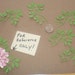 5 Pc Leaf Stem Die Cut Shapes Leaves / Vines / Greenery die cut pcs from asst. Green Cardstock Paper