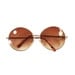 Round Amber Tint Metal Frame Sunglasses
