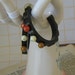 Large Bakelite Scalloped Hoops with Colorful Bead Accents