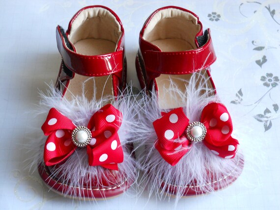 red and white mary jane shoes