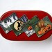 Dollhouse Miniature Halloween Reversible Placemats Set of 4, In 1:12 Scale - Halloween reverses to Graphic Black and White print