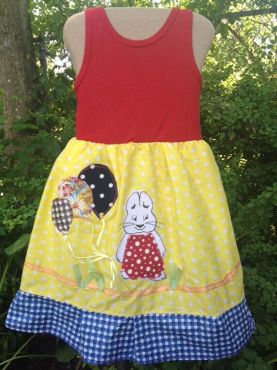 Max and Ruby Clothing Red tank dressYellow and by chachalouise