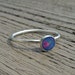Ring opal doublet blue sterling silver