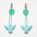 native american spirit animal earrings // turquoise bird // "TOTEM"