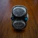 Antique Sterling Silver and Hemimorphite Ring Inscribed with Arabic