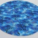 Halloween Table Runner, Round, Blue, Quilted, Reversible, 20'' di.