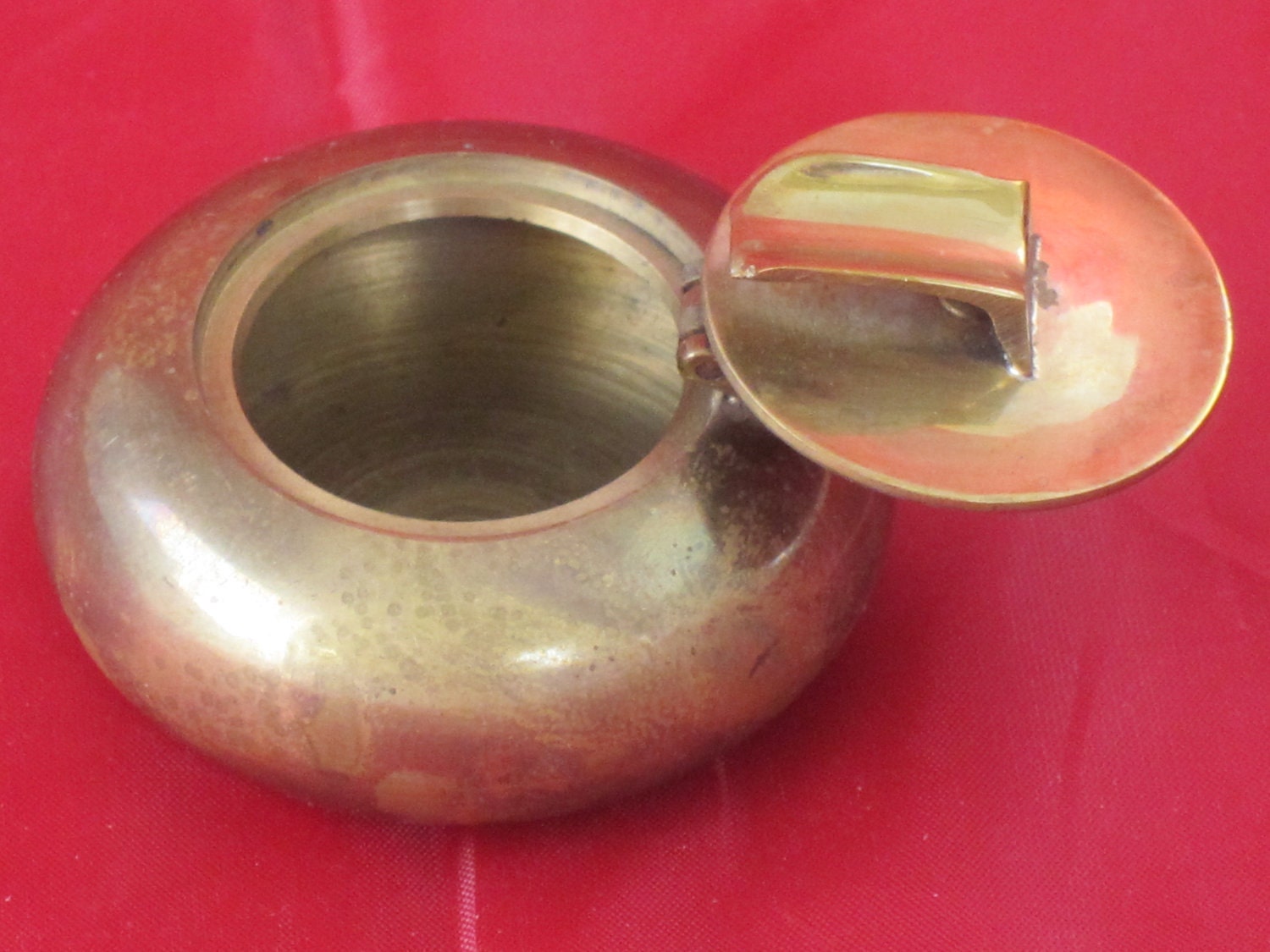 Vintage Solid Brass Pocket Ashtray