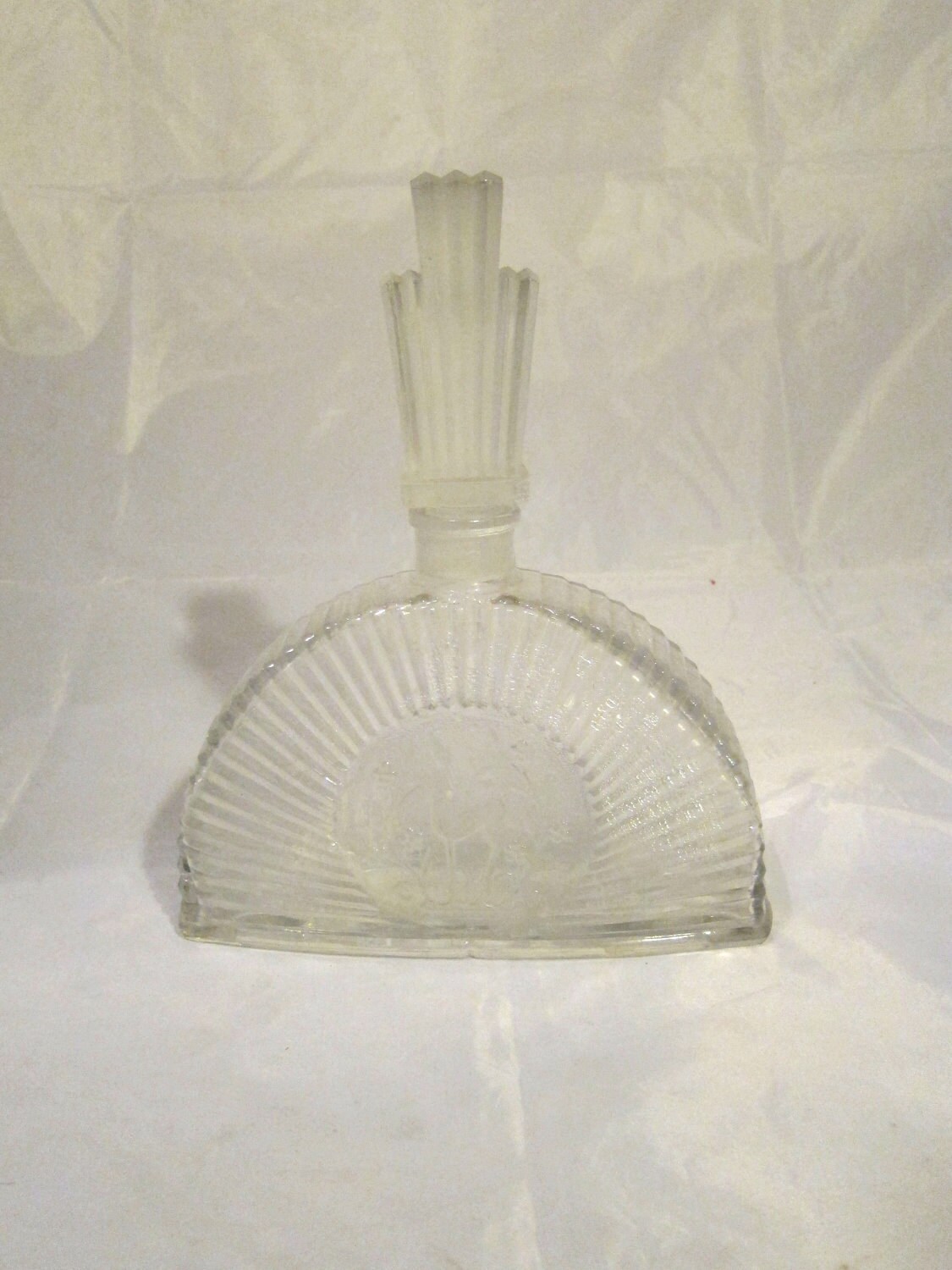 Art Deco Glassware Lalique Style Art Deco Glass Wine Decanter