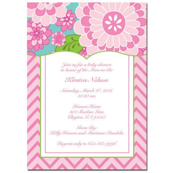 Girly Baby Shower Invitations 8