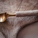 New eye catching custom made brass ice cream scoop with a natural moose antler handle decor design real kitchen