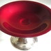 Collectible Reed and Barton Silver Plated Bowl with Ruby Red Enamel