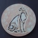 Pharoah's Cat, Stone Wall Hanging, Inside, Outside, ooak finish Ready To Hang
