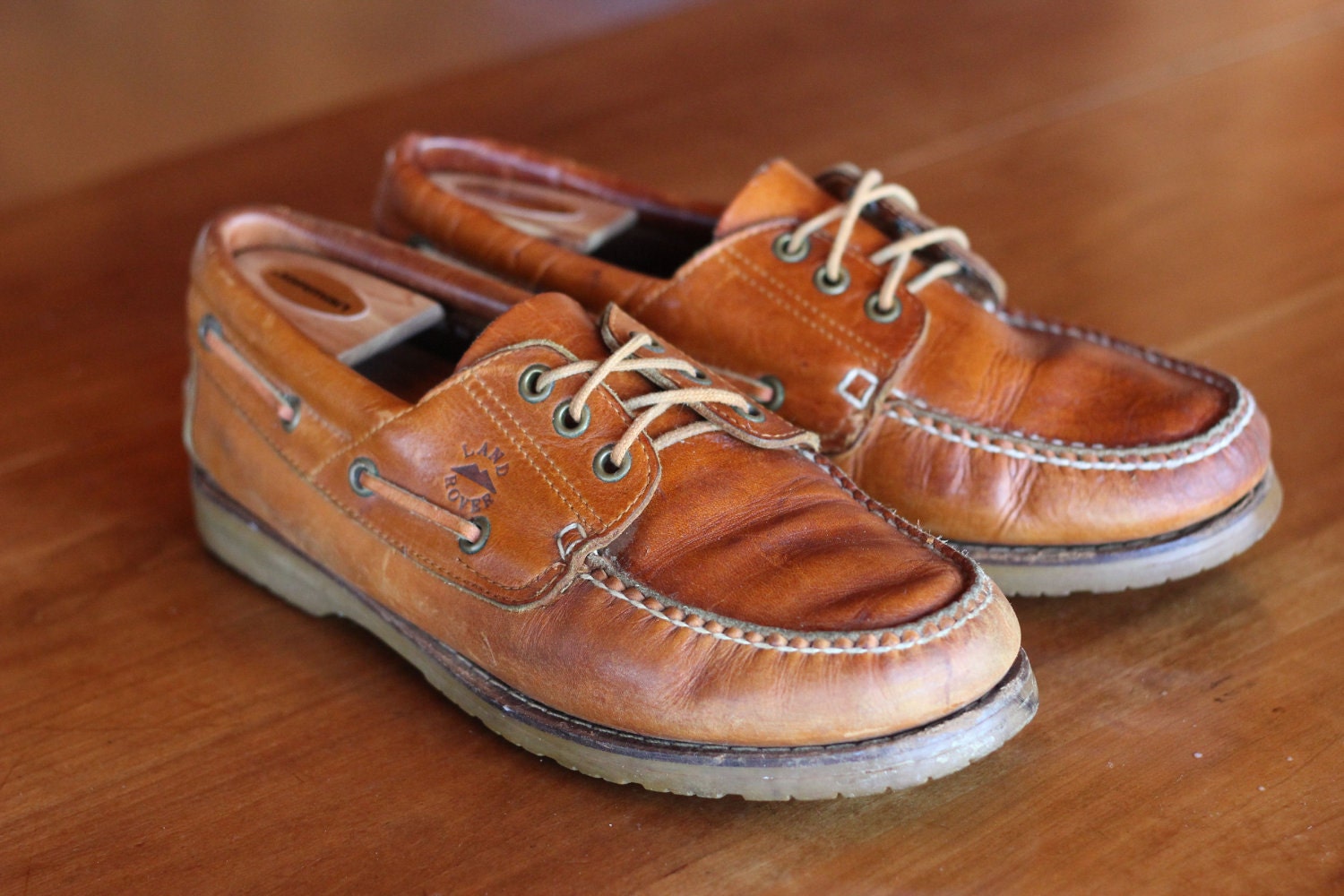 Vintage Genuine Leather Land Rover Boat Shoes by VentureApparel